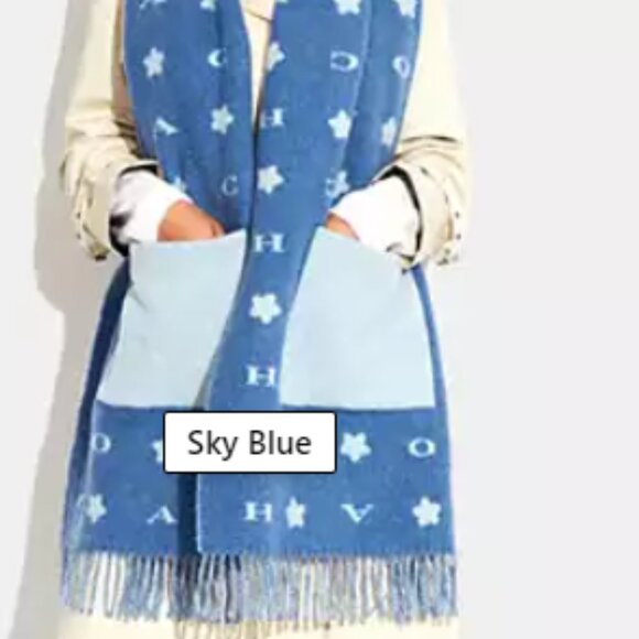 Coach Stars Oversized Muffler with Pockets - Picture 5 of 5